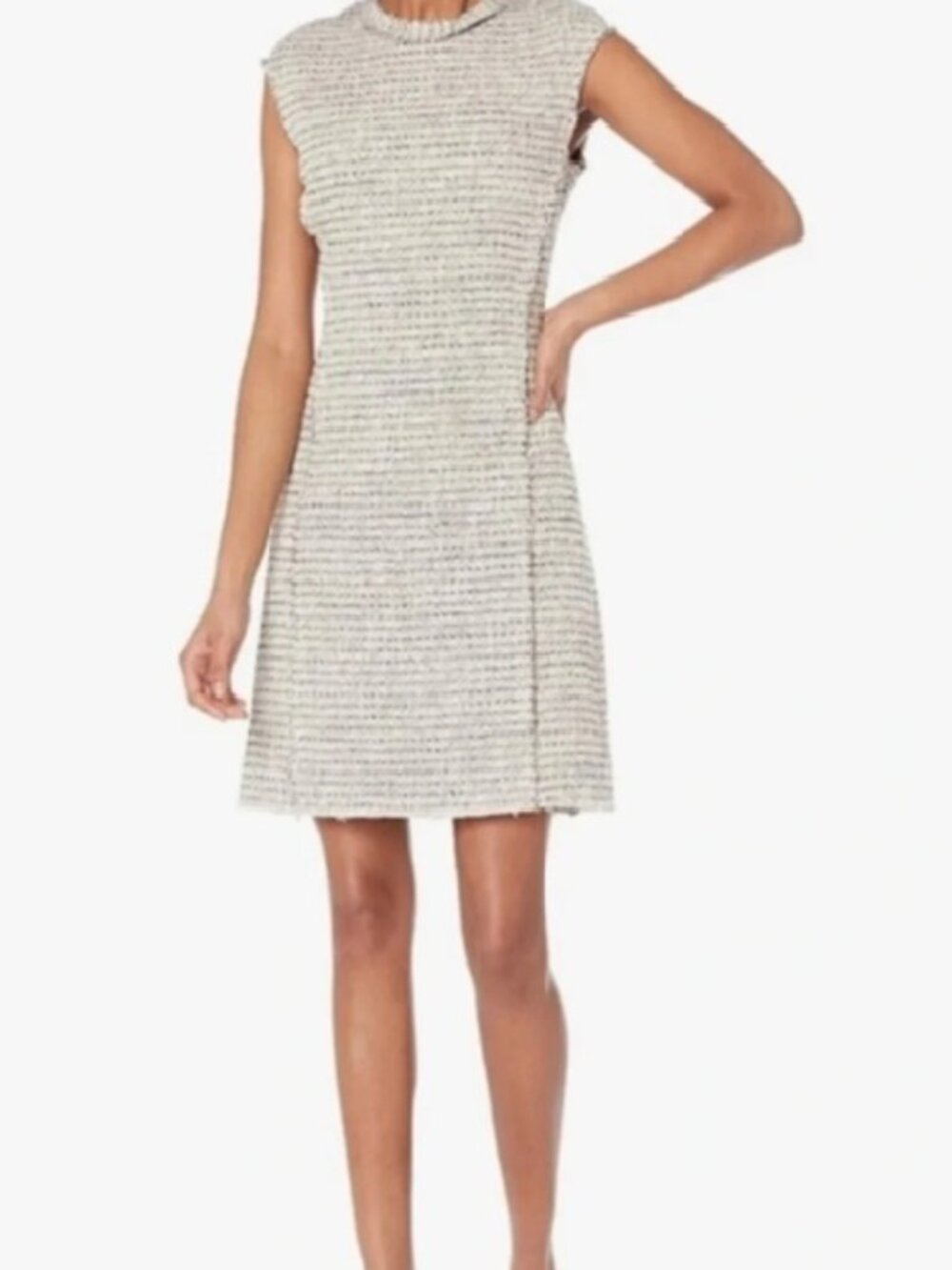 Theory Coral Multi Tweed Shift Dress Size 4